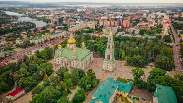 Вид на центр Пензы с высоты